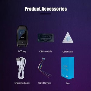 キーレスエントリースマートリモートカーキーLCDタッチスクリーンプッシュスタート/ストップオートロックメーカーのキー - Product Image 5