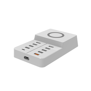 Base de carga USB Estación de carga rápida Pd de 10 puertos Función magnética Salida de 80W para múltiples dispositivos para Apple Multi Device Char - Product Image 1