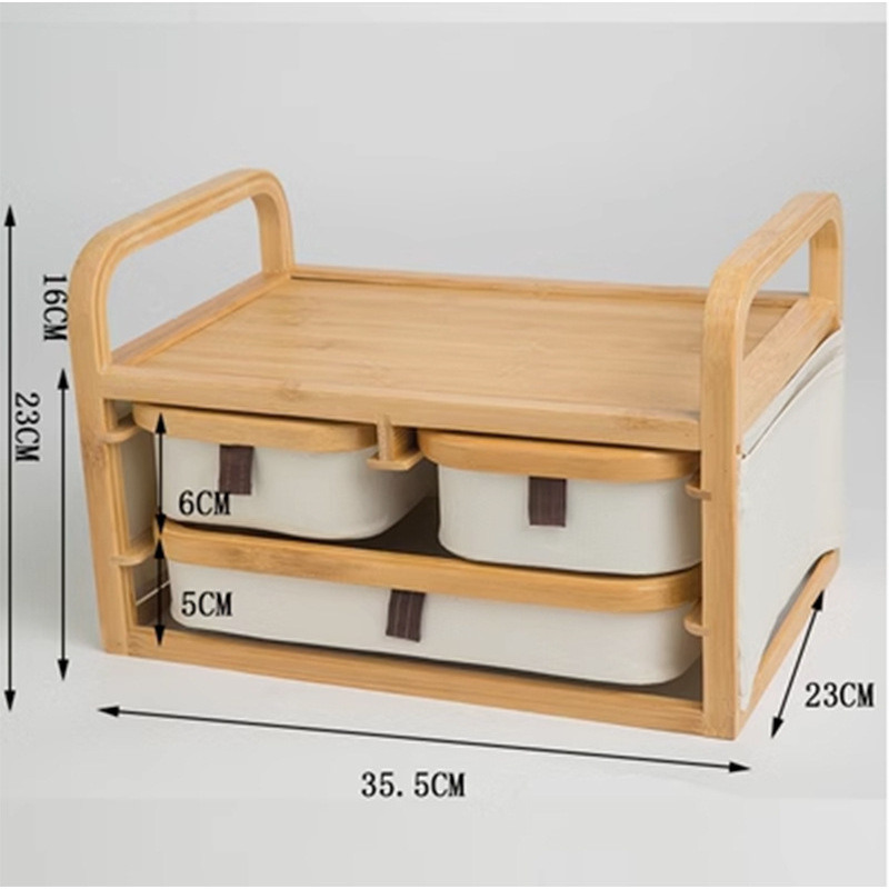 Two layers and three drawers