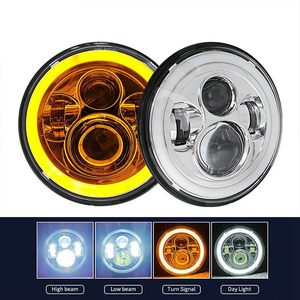 ไฟหน้ารถทรงกลมขนาด5.75นิ้วไฟวิ่งกลางวันอัตโนมัติไฟ4x4 LED พร้อมวงแหวนตาและไฟเลี้ยวสำหรับออฟโรด - Product Image 4