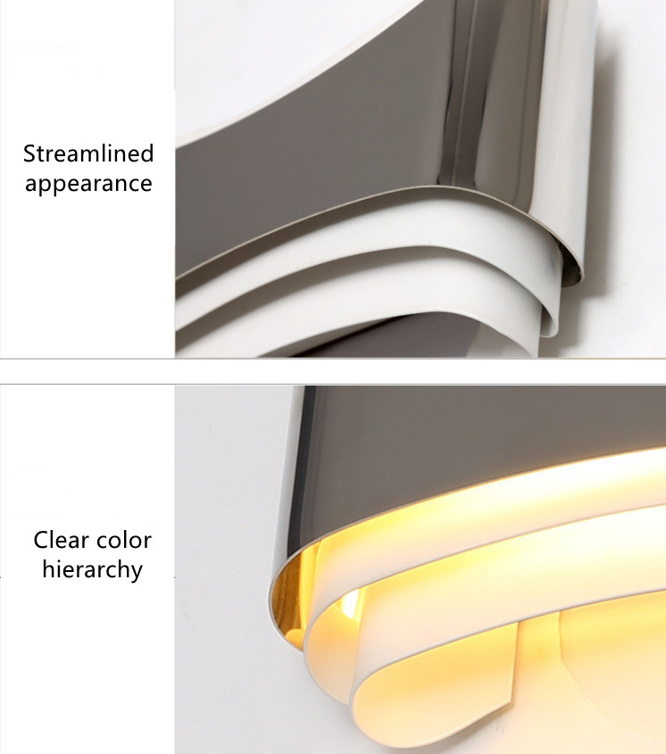 Bedroom lamp modern simple wall lamp cafe bar leisure lounge Hotel bedside special-shaped led iron wall Hotel Wall Lamp Modern
