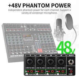 Xtuga LXT8มิกซ์เสียง8ช่องระบบวิดีโอดิจิตอลเครื่องมิกซ์เสียงสำหรับห้องโถงใหญ่ยูเอสบีคอนโซลเครื่องเสียงที่ดีที่สุด - Product Image 2