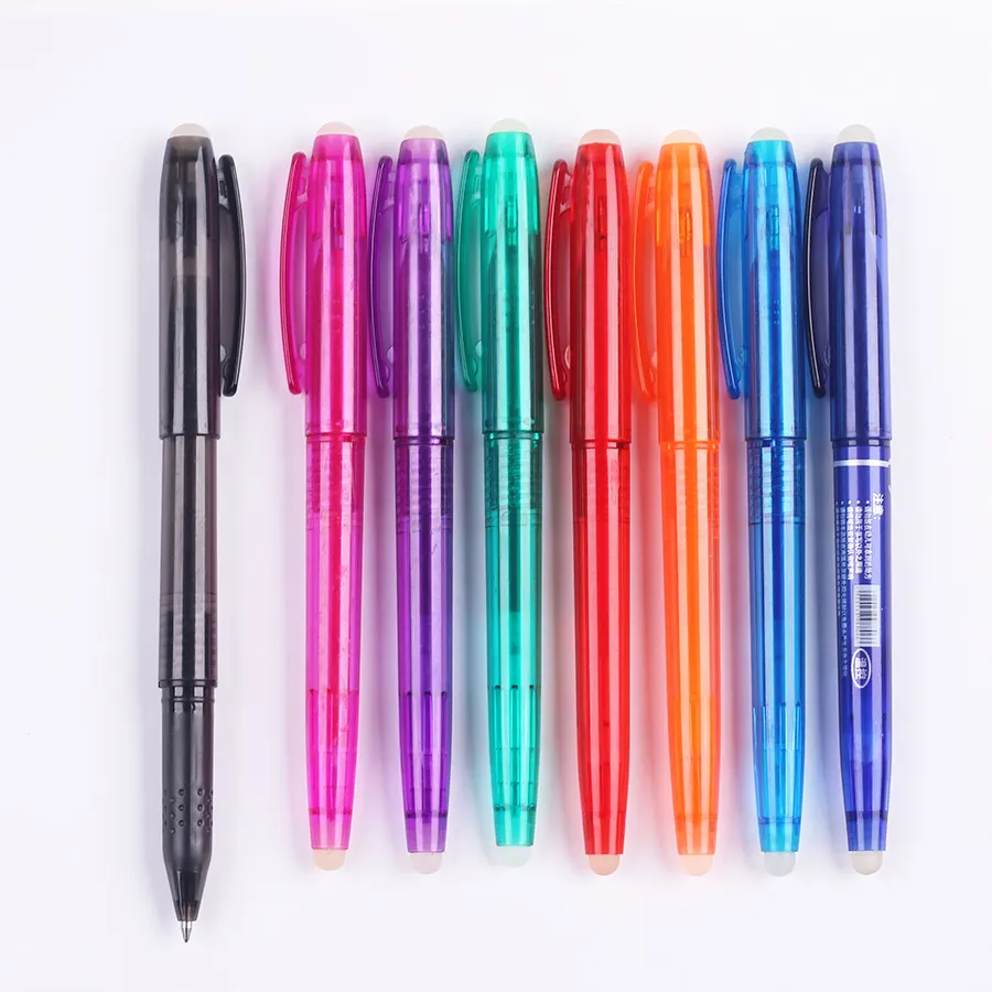 다채로운 젤 잉크 펜 인쇄 사무실 학교 사용 봄 플라스틱 펜 지울 수있는 잉크 승진 지울 수있는 볼펜