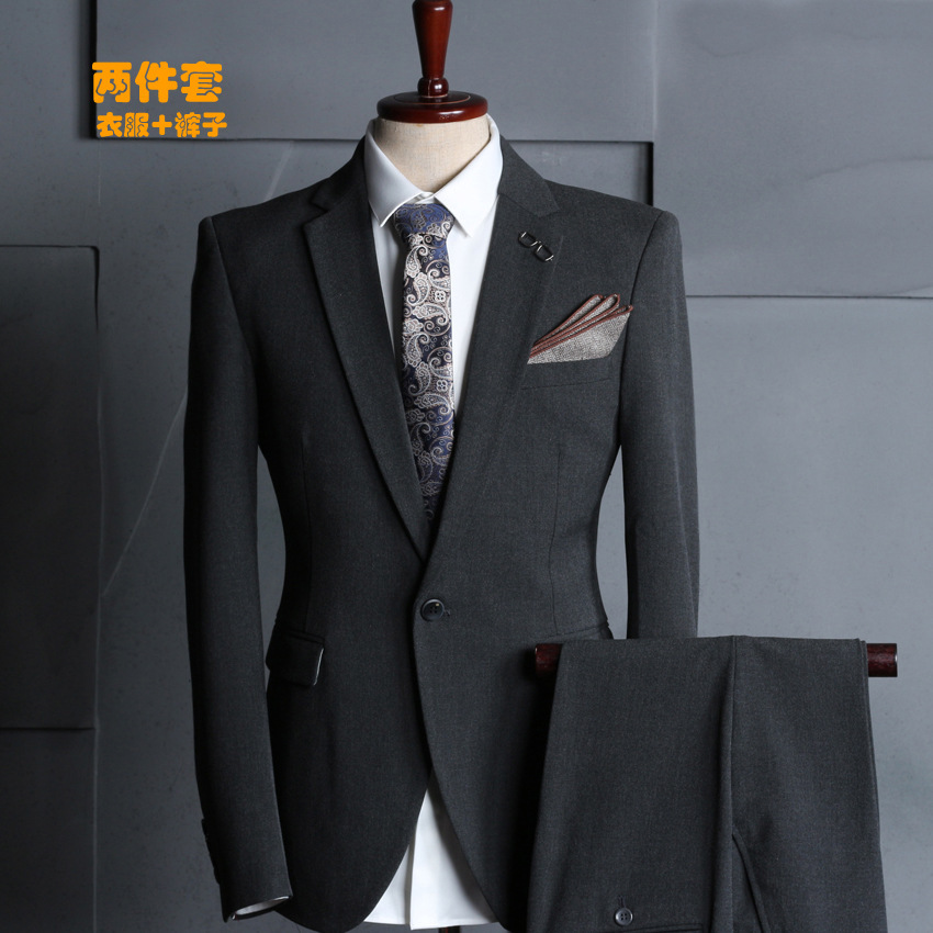 Dark gray (suit + trousers)