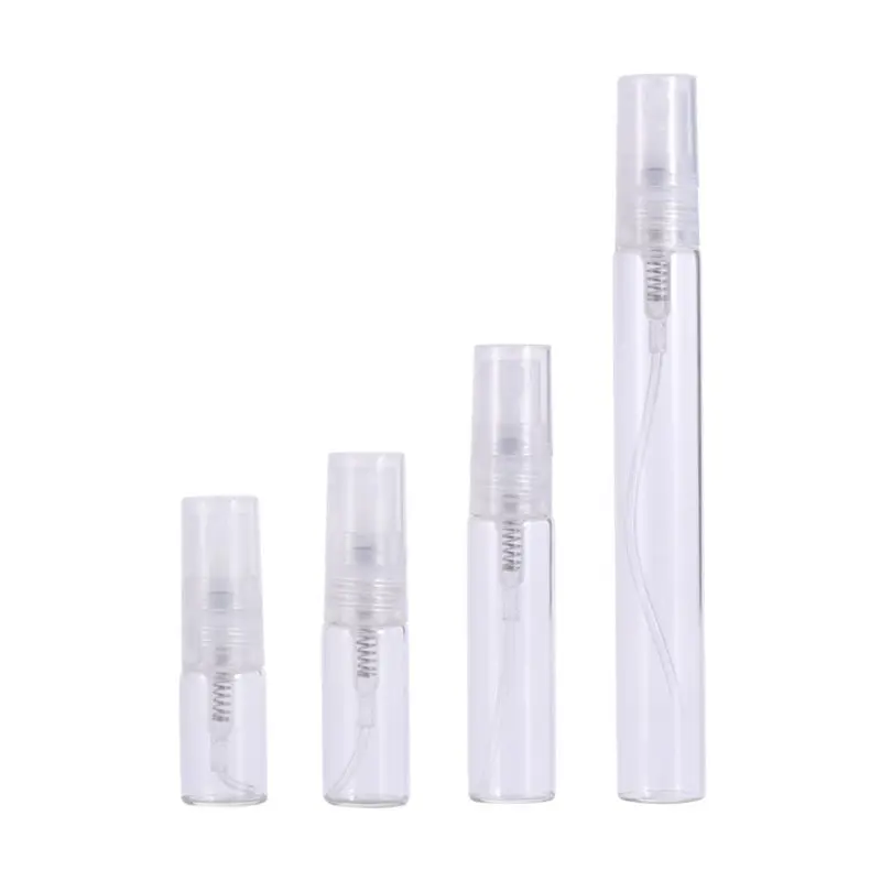 Eco-friendly clear plastic PETG 5ml 10ml mini spray bottle can be refilled in travel portable perfume spray bottles