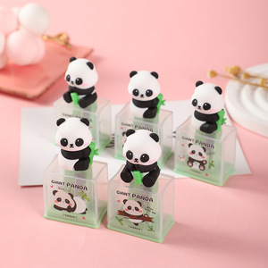 Carino Mini Panda temperamatite manuale tazza quadrata per i bambini della scuola primaria in plastica - Product Image 2