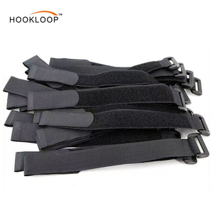 Correa de velcro ajustable Gancho reutilizable y bridas para cables Correa de gancho y lazo duradera con hebilla de plástico - Product Image 2