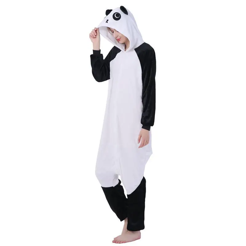 Adult Garment Cartoon Sleepwear For Lady Jumpsuits Unisex Animal Pajama Panda