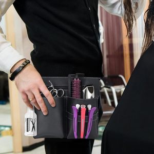 पेशेवर pu चमड़े के हेयरड्रेसिंग उपकरण भंडारण होल्स्टर कमर की थैली दैनिक के लिए - Product Image 5