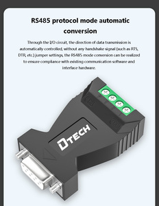 DTECH <strong>RS232</strong> <strong>Serial</strong> Converter to RS485 Converter Passive RS485 for Attendance Machines - Product Image 4