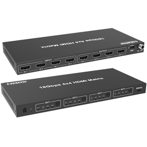 18Gbps 4x4 <strong>HDMI</strong> <strong>Matrix</strong> <strong>Switcher</strong> Support <strong>hdmi</strong> Downscaler with Audio Extractor - Product Image 6