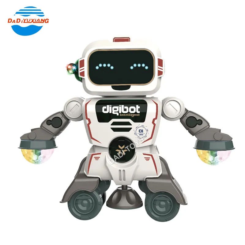 2023 Kids Educational Toys Electric Gear Robot With Light & Music Shoot Universal Dancing Robot Toys