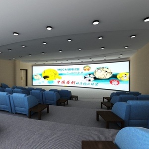Pantalla de proyección curvada grande para sistema de simulador de vuelo/pantalla de proyección curva de marco fijo de 180 grados - Product Image 2