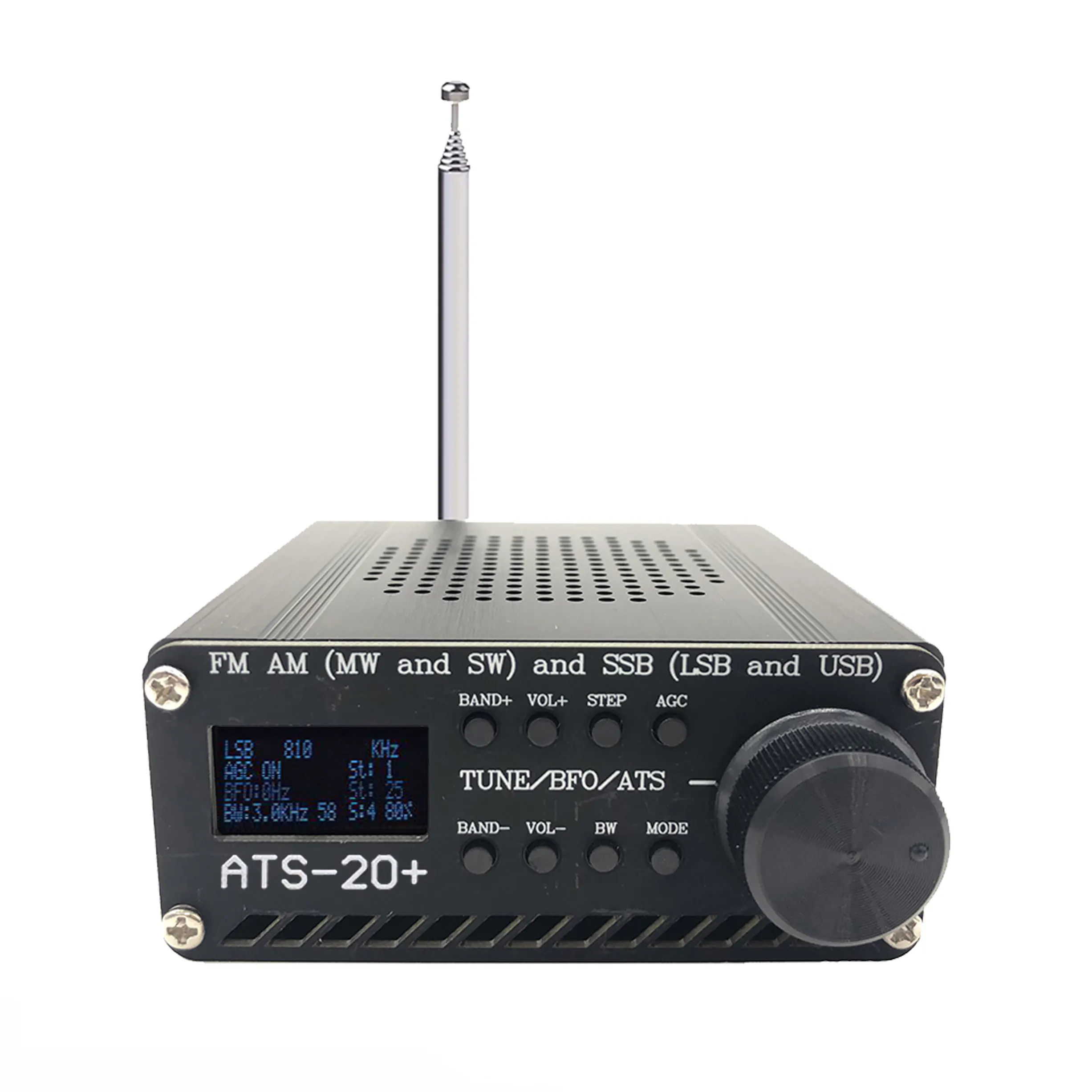 ANYSECU-Receptor de banda completa SI4732 FM, AM, LW, SW, SSB, receptor de banda mundial, receptor de radio portátil, altavoz de música