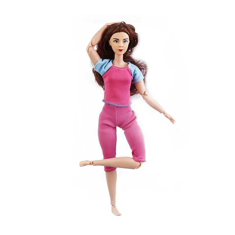 Fatto per spostare 21 articolazioni flessibili bambola da 11.5 pollici in pvc fashion girl doll yoga body per regali per bambini