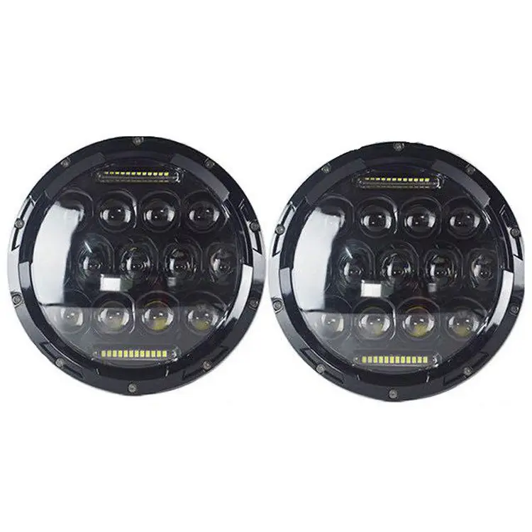 Faro a Led rotondo da 7 pollici per accessori jeep wrangler led 7 pollici luci thar faro per jeep jk