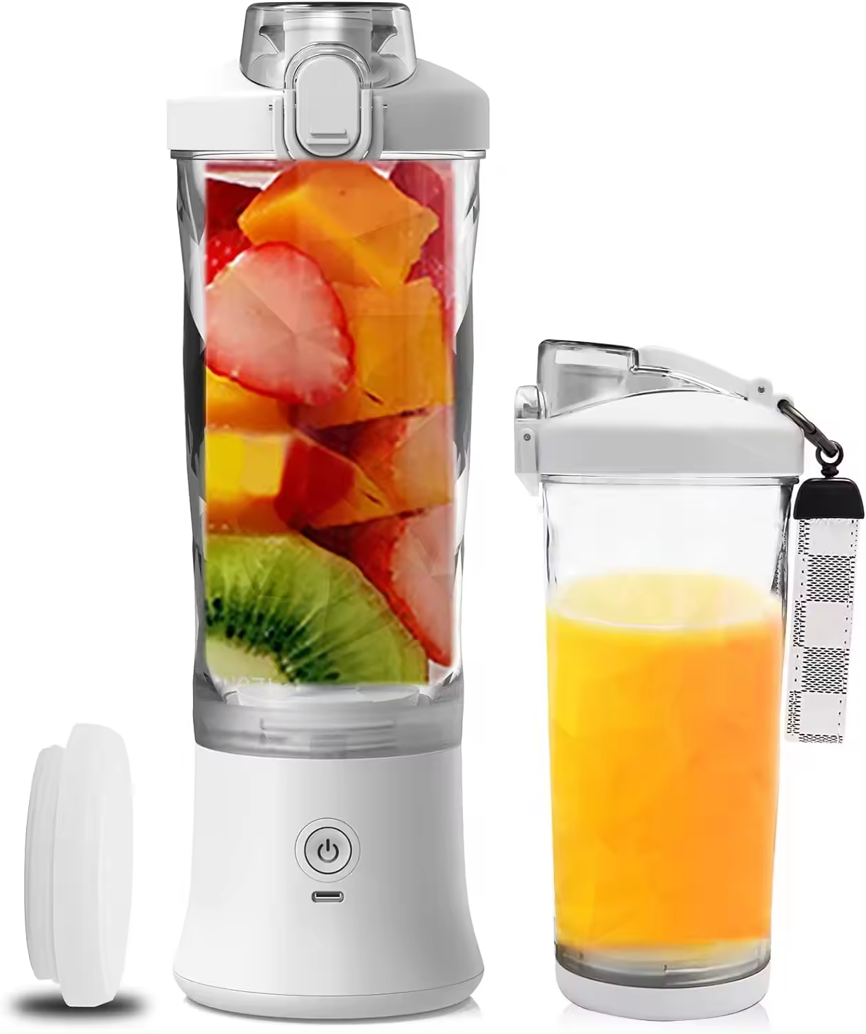 White portable blender