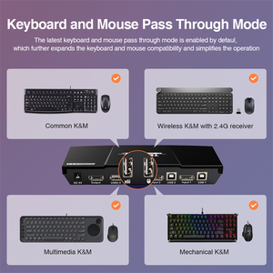TESmart DP Kvms <strong>Switch</strong> <strong>2</strong> in <strong>1</strong> Out Displayport USB <strong>2</strong>.0 Hub 4K60Hz <strong>2</strong> Port DP <strong>KVM</strong> <strong>Switch</strong>
