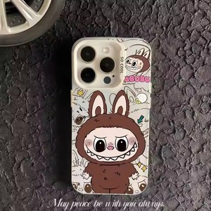 LabubuアンチフォールプロテクトケースiPhone 16 15 Pro Max 13/11 Samsung Mobiles PC素材磁気機能付きIMD1214 - Product Image 3