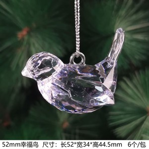 Chất Lượng Cao Trong Suốt Pha Lê Giáng Sinh Trang Trí Cây Tùy Chỉnh Acrylic Bông Tuyết Mặt Dây Chuyền Chuỗi Đám Cưới Cảnh Sắp Xếp - Product Image 3