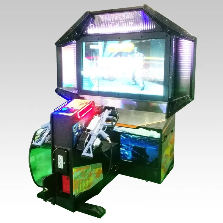 لعبة تسلية داخلية تشغيل العملة المعدنية اطللاق النار على الاطفال آلة لعبة 55LCD عملية GhostShooting للبيع