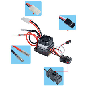 HSPHPI双方向320Aブラシ付き電気速度コントローラー7.2-16V ESC、RCカーボート用ファン付き - Product Image 2