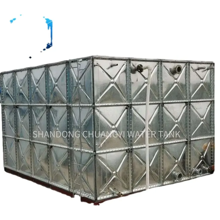 1~1000m3 HDG Assembled Easy Installation Galvanized Foldable Water Reservoir Tank Made in China
