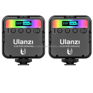 Ulanzi vl49 מיני rgb מתכוונן הוביל אור וידאו עם 360 סיבוב סיבוב הר סוגר נטענת dslr נייד נייד מילוי אור