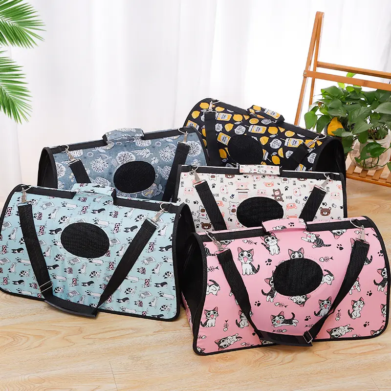 Bolsa de viaje para mascotas, diseño de bolsa de transporte para mascotas para transporte de perros y gatos, jaulas plegables para mascotas, transportadores y casas, mochilas portátiles