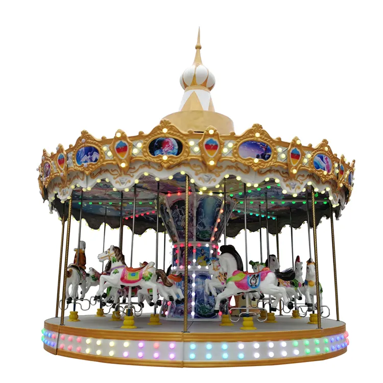 Parco di divertimenti merry go round calda di lusso altalena carosello giostre per bambini per la vendita
