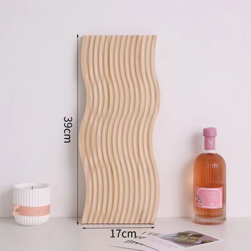 Bois de pin, forme ondulée (39*17*2cm)