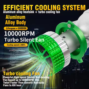 H4ミニLEDプロジェクターレンズアプリコントロール3000K/4300K/6000K Canbus 160w 45000LMスーパーブライトカープロジェクターレンズユニバーサルヘッドランプ - Product Image 5