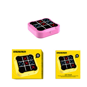 2025ポータブル電子Tic-Tac-Tac-Toeボードゲーム4-in-1家族向け戦略ABS素材若者向け中級スキルレベル
