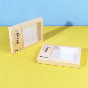 Hộp in ấn tùy chỉnh Cmyk các tông màu trắng gấp giấy thực phẩm đông lạnh tôm màu be gói hình chữ nhật hộp với cửa sổ trong suốt - Product Image 5