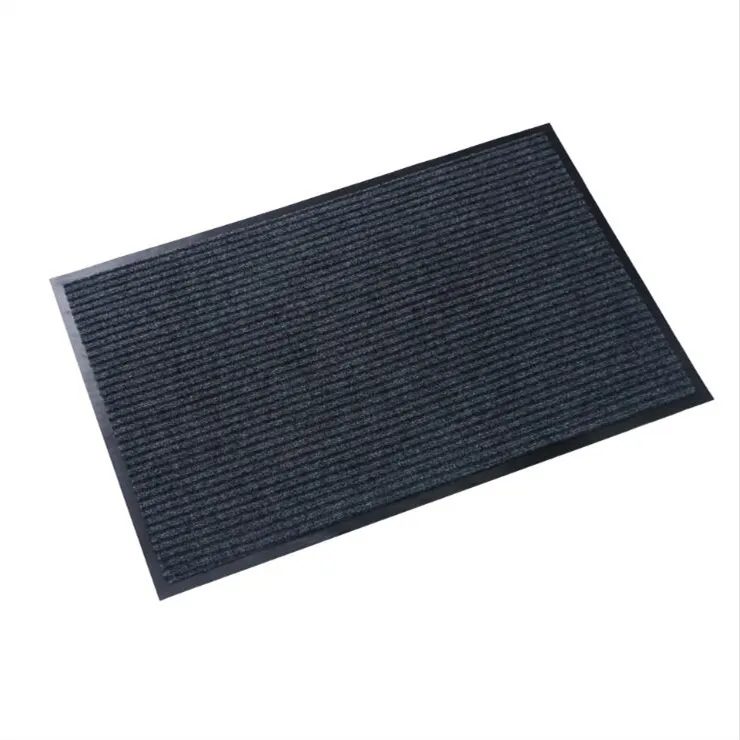 PVC Baclking alfombra de suelo de puerta a rayas alfombra de entrada de poliéster para cocina, al aire libre