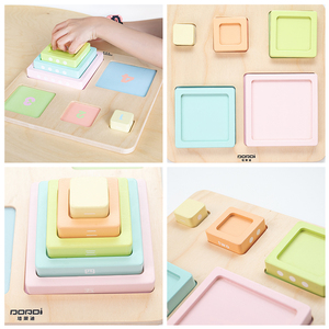 Gỗ Montessori toos thiết lập unisex Simplex Đồ chơi bằng gỗ câu đố và Hội Đồng Quản trị đồ chơi phần lỏng lẻo Câu Đố gói - Product Image 6