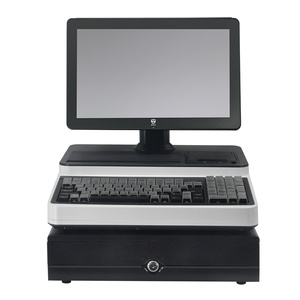 PSJ1000 15,6 "двойной экран Windows Pos машина все в одном для супермаркета с клавиатурой и выдвижным ящиком - Product Image 3