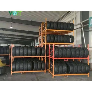 Sistema de estanterías para neumáticos de acero dulce con recubrimiento en polvo para manejo de materiales de apilamiento estable - Product Image 5