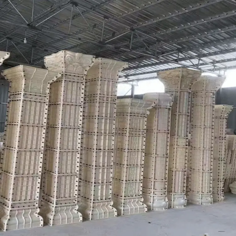Molde de pilar de silicona para decoración de estilo clásico, columna cuadrada romana de plástico para Resina