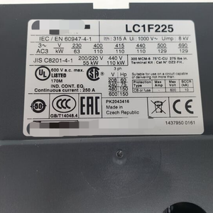 Yeni ve orijinal LC1 F225M5 <span class=keywords><strong>LC1F225</strong></span> kontaktör TeSys F-046005 otomasyon ürünleri programlanabilir mantık PLC denetleyici