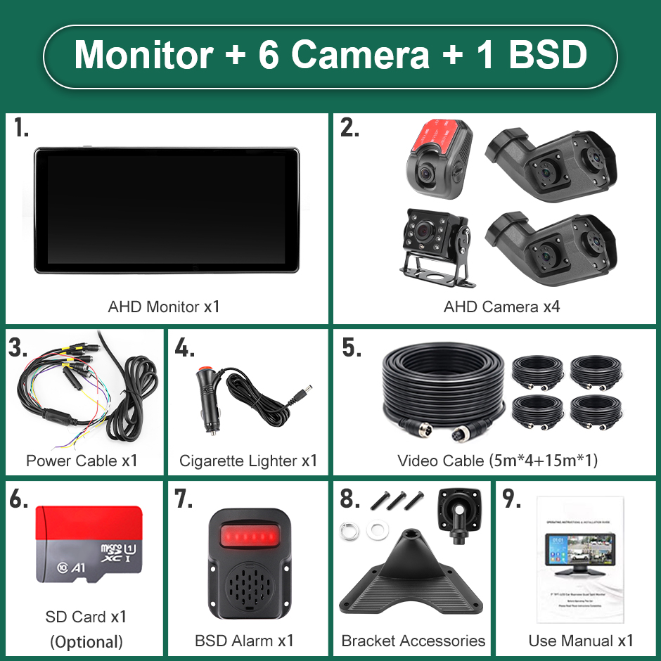 Monitor+6 camera+1BSD
