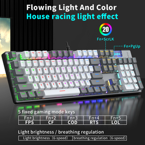SAMA Ergonomic Gaming <strong>Keyboard</strong> 104 Keys Mechanical <strong>Switch</strong> Gamer Backlit RGB <strong>Computer</strong> Wired Gaming Mechanical <strong>Keyboard</strong> - Product Image 6