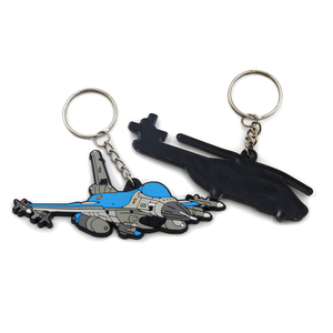 カスタマイズされた飛行機キーホルダー広告用工場格安価格カスタムPvcラバーキーチェーンプロモーションギフト用 - Product Image 4