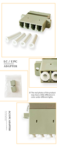 Adaptador de fibra óptica LC Upc Quad Om1om2 con brida para comunicación FTTH Compatible con redes POE 4G 3G GSM TCP GPRS