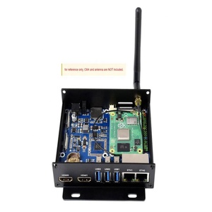 Dual Gigabit Ethernet Mini-Computer basierend auf Raspberry Pi Compute Modul 4 (NICHT enthalten), Metall gehäuse, mit Lüfter