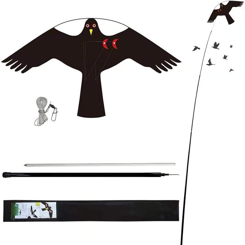 Black scary bird kite (single kite)