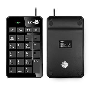 LDK XKB01迷你键盘便携式23键有线纤薄单手小型键盘适用于iPad Android平板电脑台式迷你PC游戏电脑