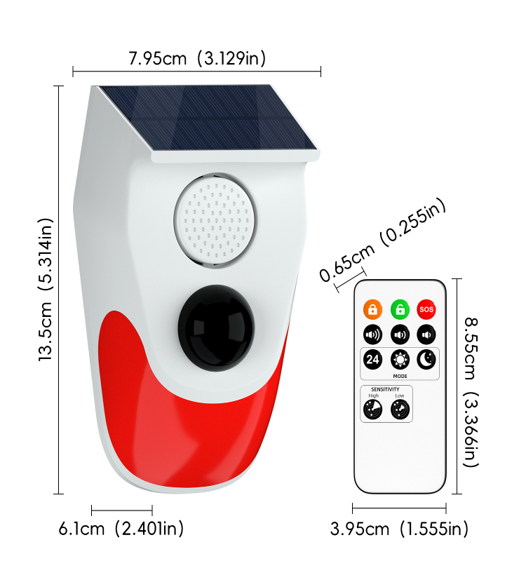 CT90R solar infrared alarm
