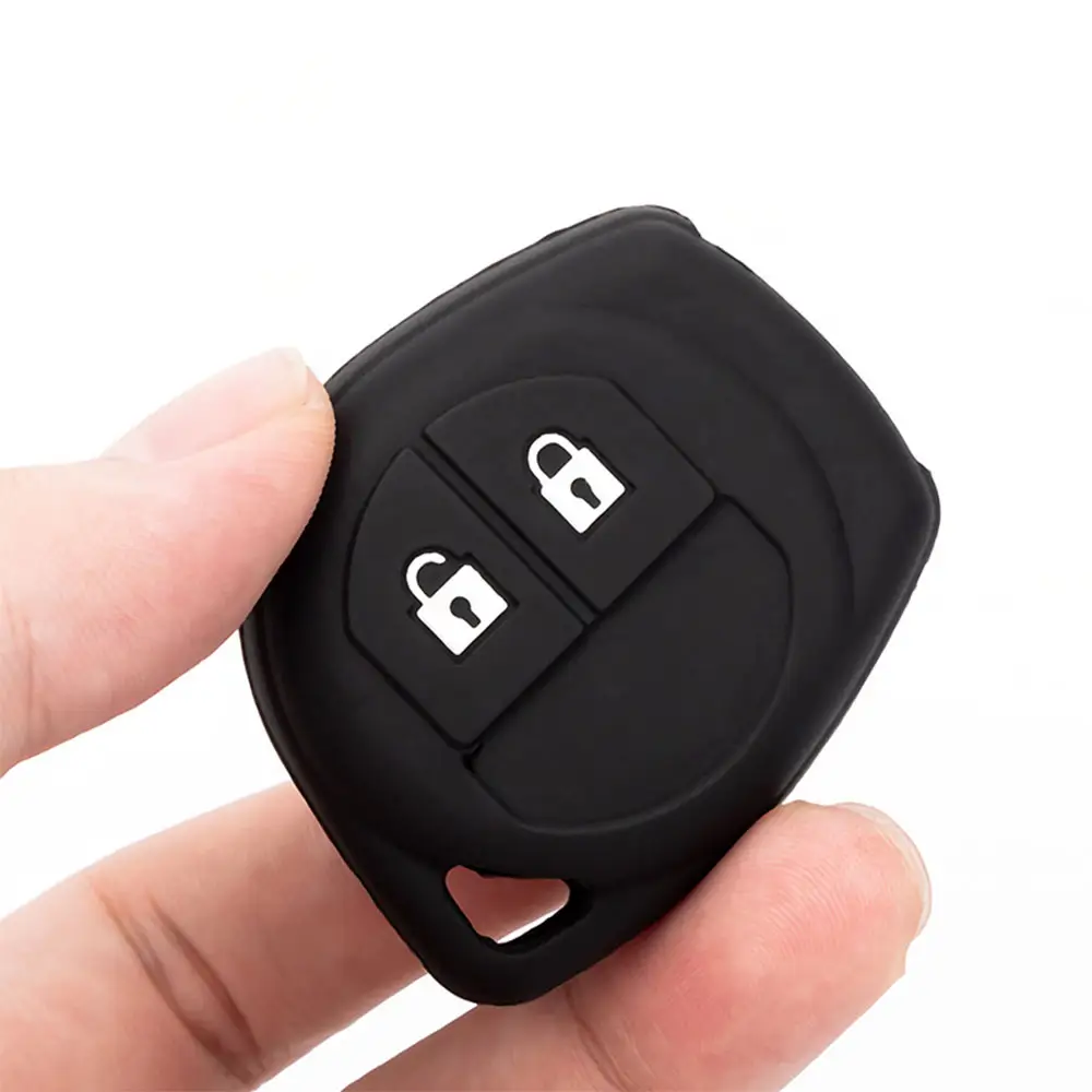 Housse de protection en Silicone pour clé télécommande, 2 boutons, pour Suzuki SX4 Swift Vitara Liana Jimny Alto Ignis, coque de protection de clé