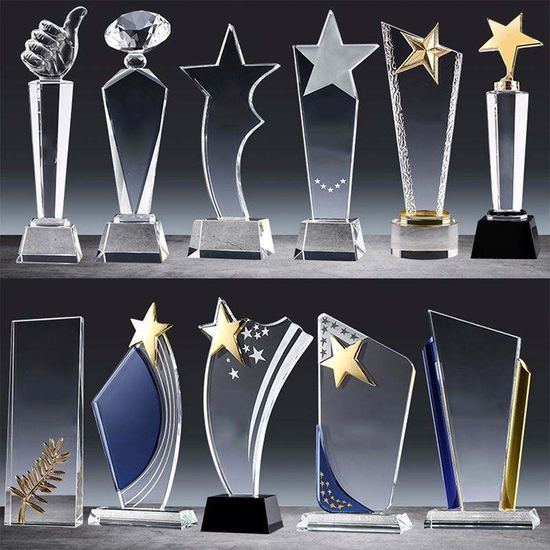 Trofeo in cristallo di vetro